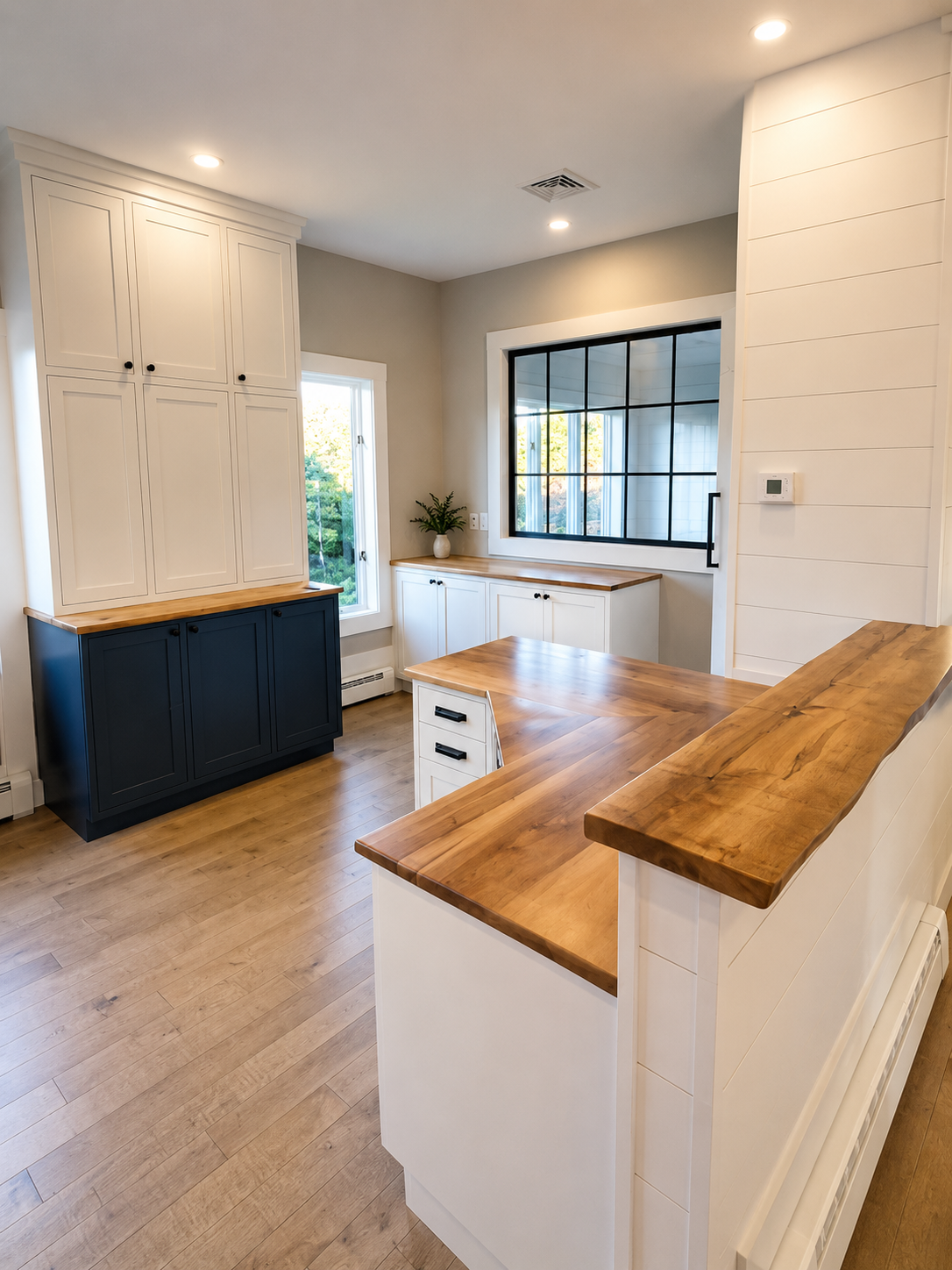 ADU interior kitchen and living area in Cape Cod MA by Ocazo Construction
