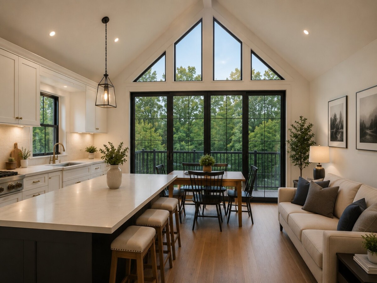 Completed home addition interior in Cape Cod MA by Ocazo Construction